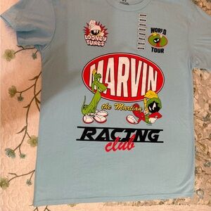 Warner Bros. Light Blue Marvin the Martian Racing Club Tee